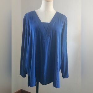 Chico's Deep Blue Long Sleeve Tunic